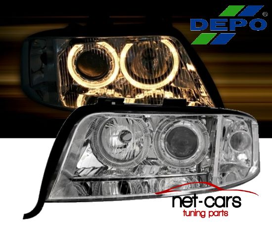 ФАРЫ РЕФЛЕКТОРЫ AUDI A6 C5 01-04 D2s АНХЕЛЬ ГЛАЗА C