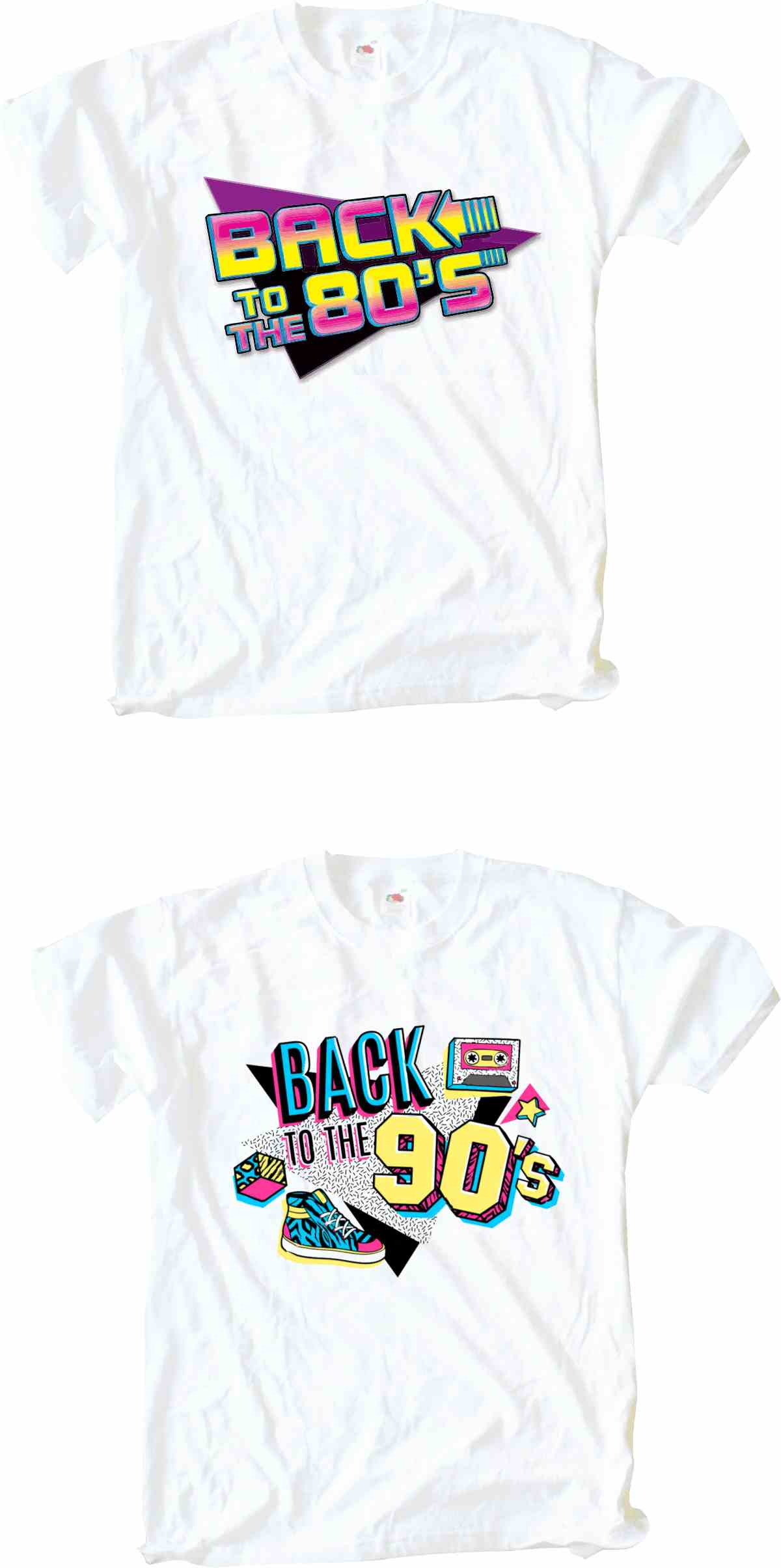 Back to the 80s 90s, T-shirt Koszulka Marka Fruit of the Loom