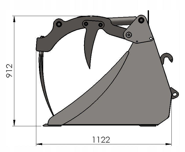 1,6m - Ящик ложка Крокодил совок Hydramet Euroramka