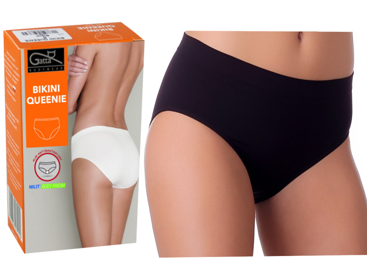 

Figi Majtki Gatta Queenie Bikini pełne Czarne *M*