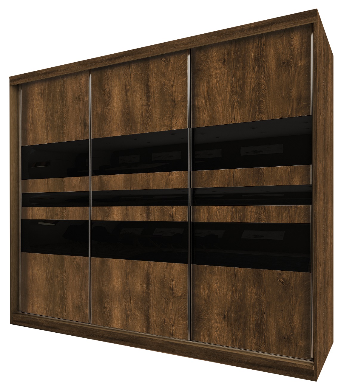 Skříň posuvná Barcelona B-17 250 Jasan Tmavý