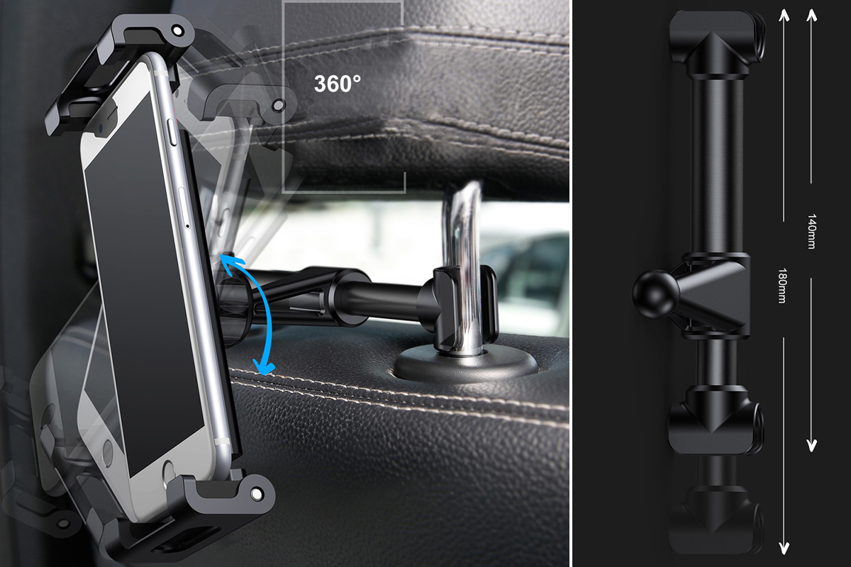 BASEUS REGULOWANY UCHWYT SAMOCHODOWY NA ZAGŁÓWEK DO TABLETU TELEFONU DO 12" Producent Baseus