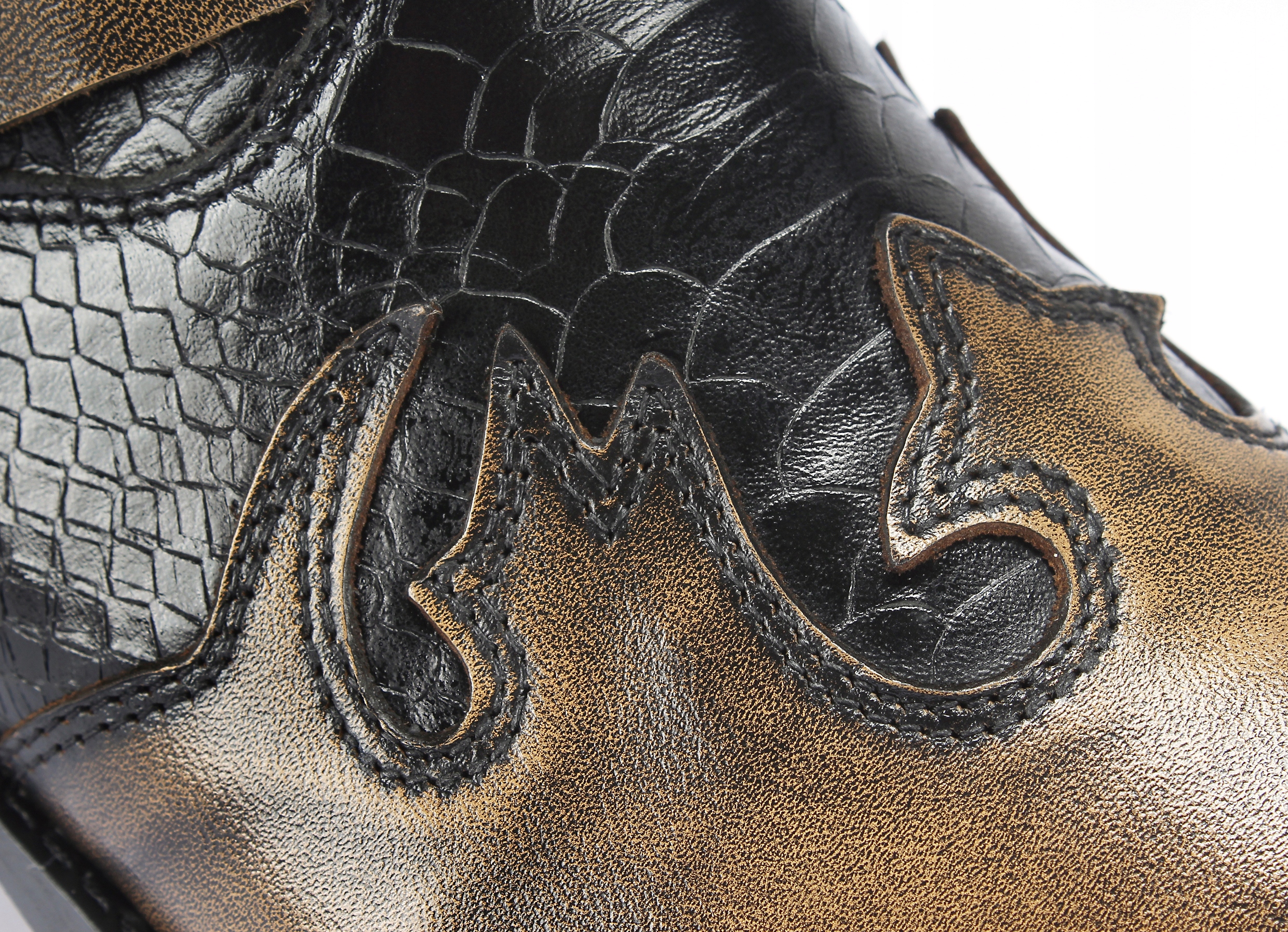 Kowbojki z Łańcuchem, model 630 skóra NOWOŚĆ !! Rozmiar 39