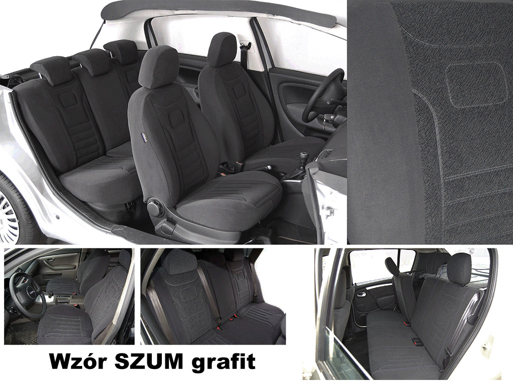 Pokrowce samochodowe miarowe Renault SCENIC III 3 Materiał welur