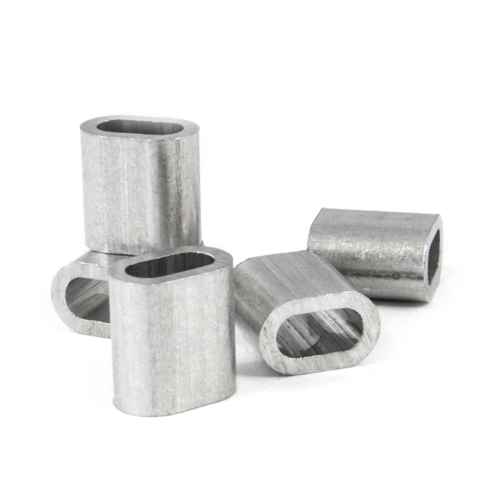 Lanová Svorka Spojka 4mm Aluminiová Pouzdro 100 Ks