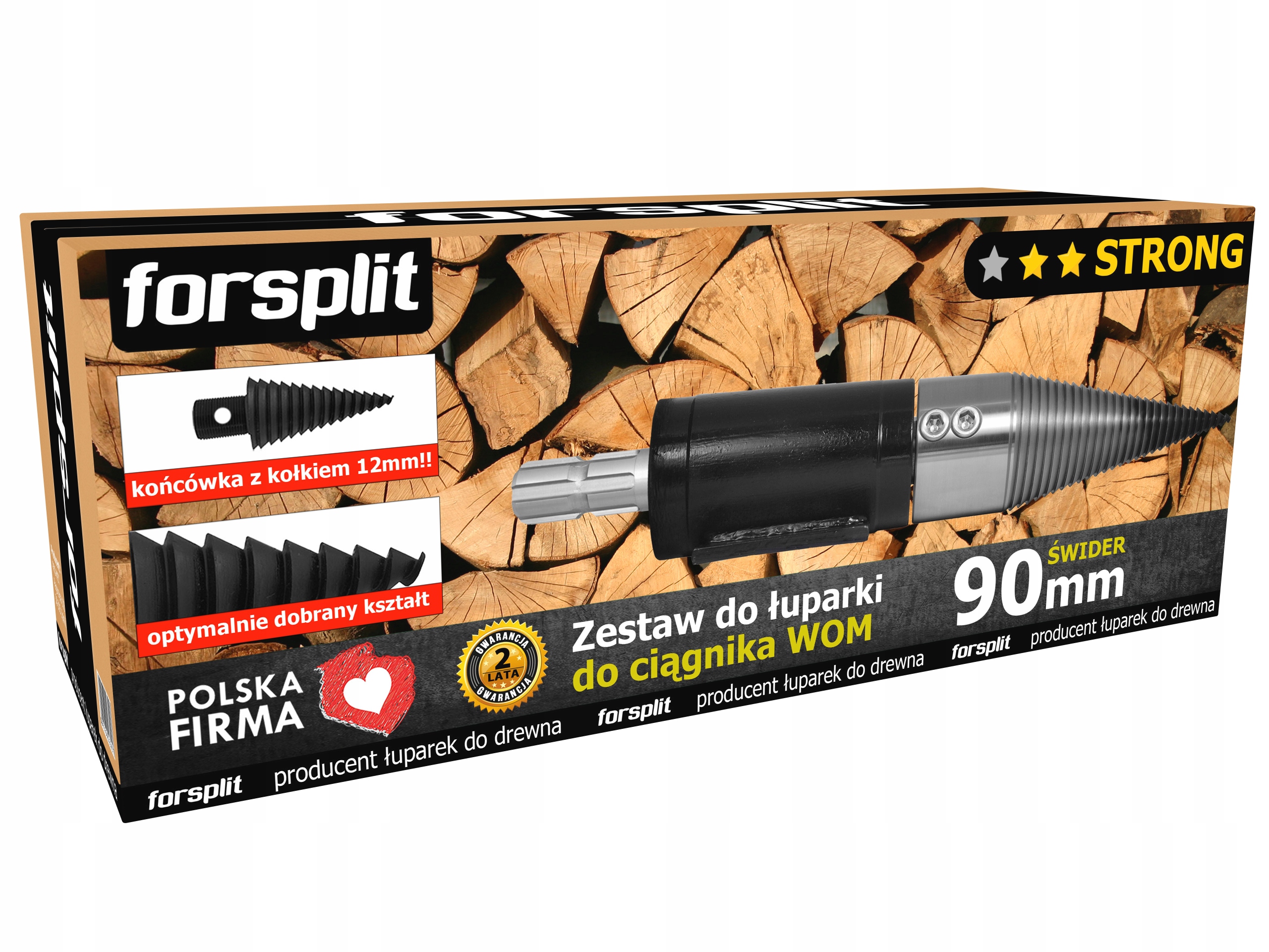 Swidrová Štípačka ZW2P Vrták Na Dřevo 90 mm Sada pro traktor (wom)