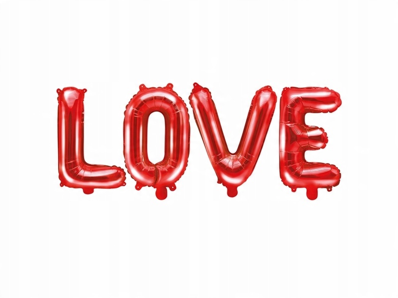 

Balon foliowy Love, 140x35cm, czerwony napis