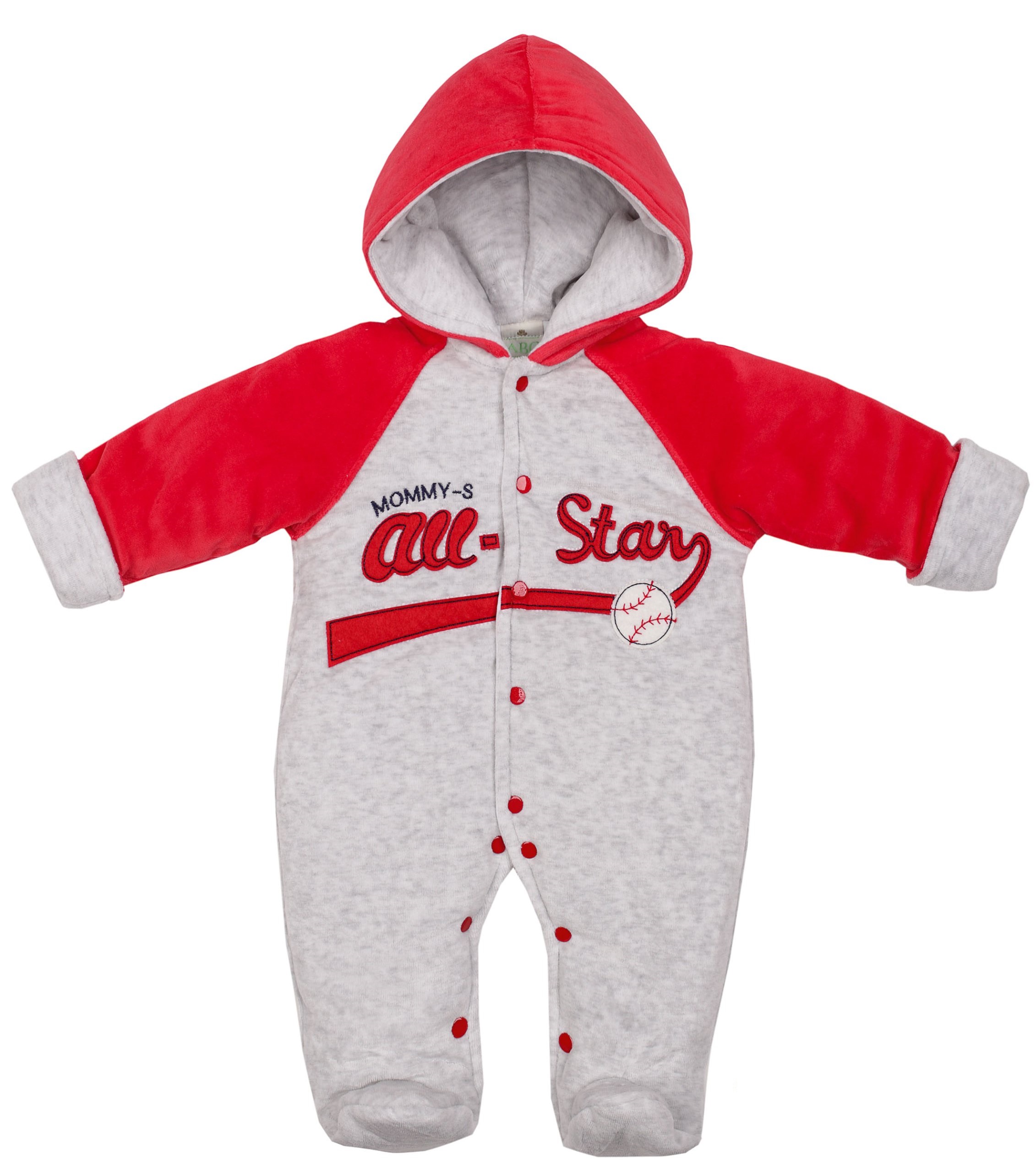 KOMBINEZON NIEMOWLĘCY WELURKOWY 62-68 CM (3-6M) Wiek dziecka 3 m +