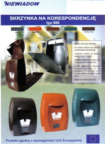 SKRZYNKA NA KORESPONDENCJĘ LISTY POCZTOWA KOLORY Marka Niewiadów