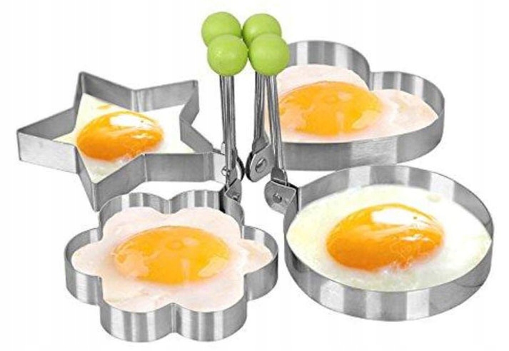 FOREMKA DO JAJEK SADZONYCH STALOWA SMAŻENIA jaj KOŁO SERCE GWIAZDA KWIATEK Kod producenta 121026