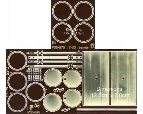 Part P35-075 1/35 T-55 A palivové nádrže (Tamiya)