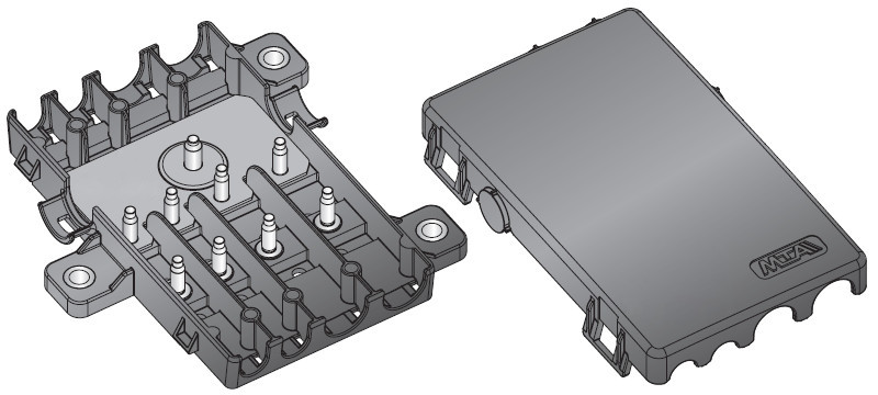 SKRZYNKA OPRAWA BLOK BEZPIECZNIKOW 4x MIDI VAL MTA Part number 0300552