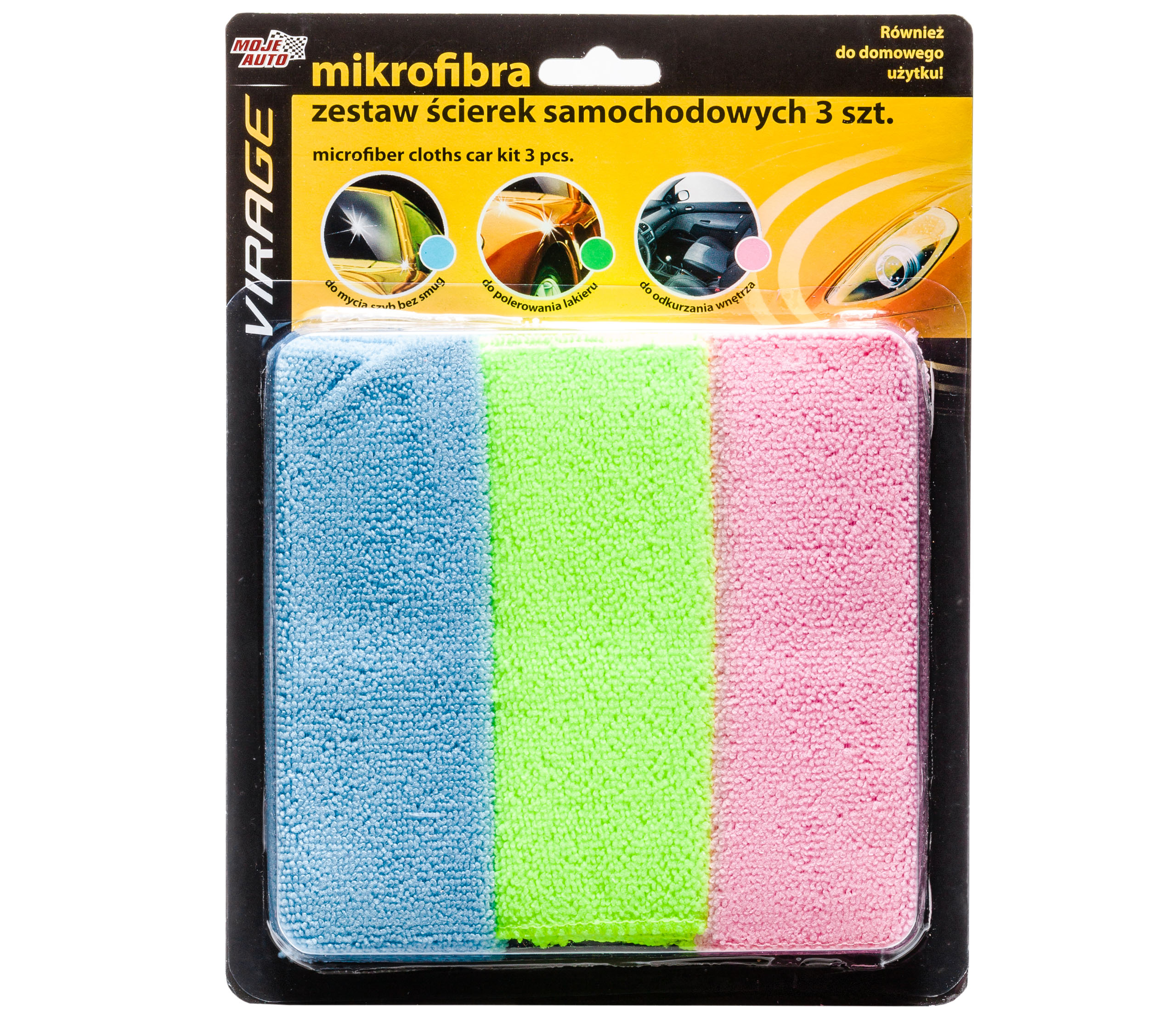 

Virage Zestaw Ścierek Samochodowych Mikrofibra x3
