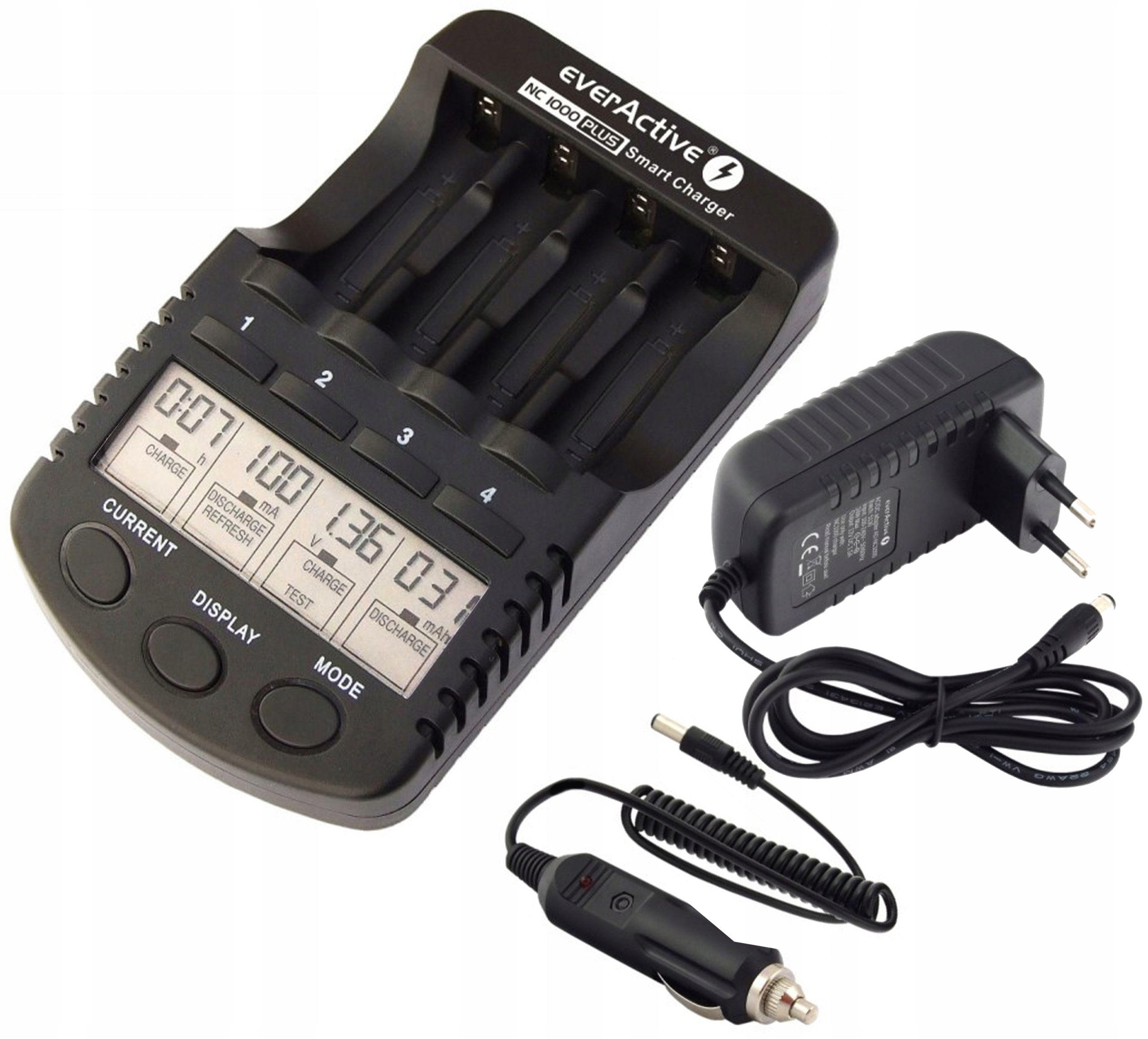 Зарядное устройство NC-1000 Plus AA / AAA everActive