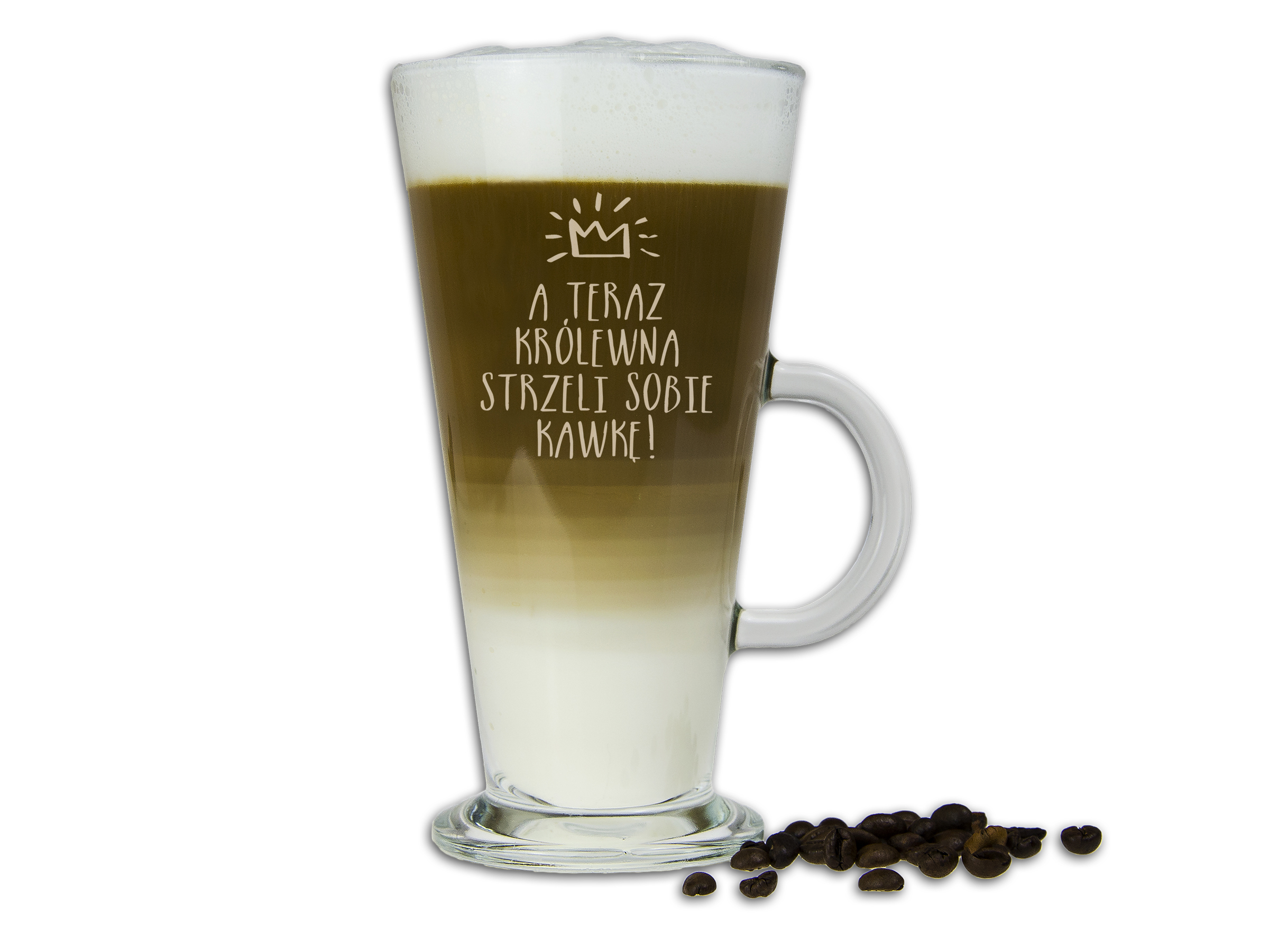 

Szklanka Latte Z Grawerem Napisy Królewna