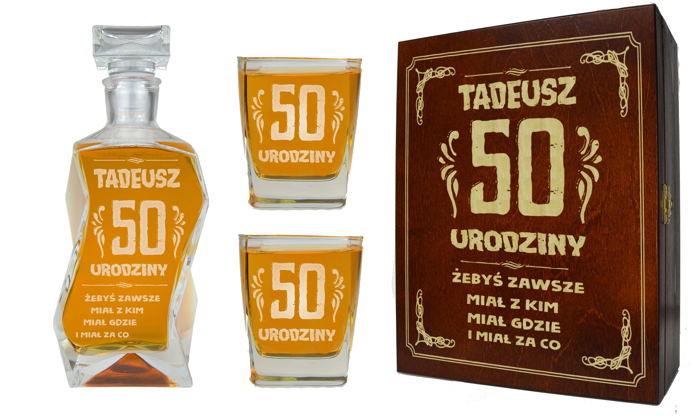 

Karafka 2 Szklanki Z Grawerem W Pudełku Urodziny