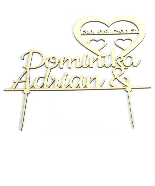 

Personalizowany Topper Z Imionami i Datą OO49