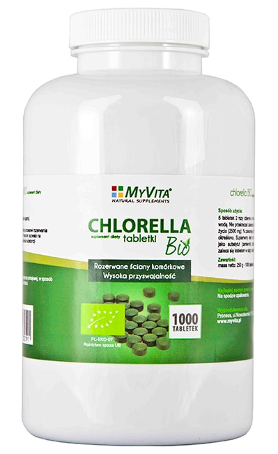 

Chlorella Vulgaris Bio 250mg 1000tab Detox MyVita