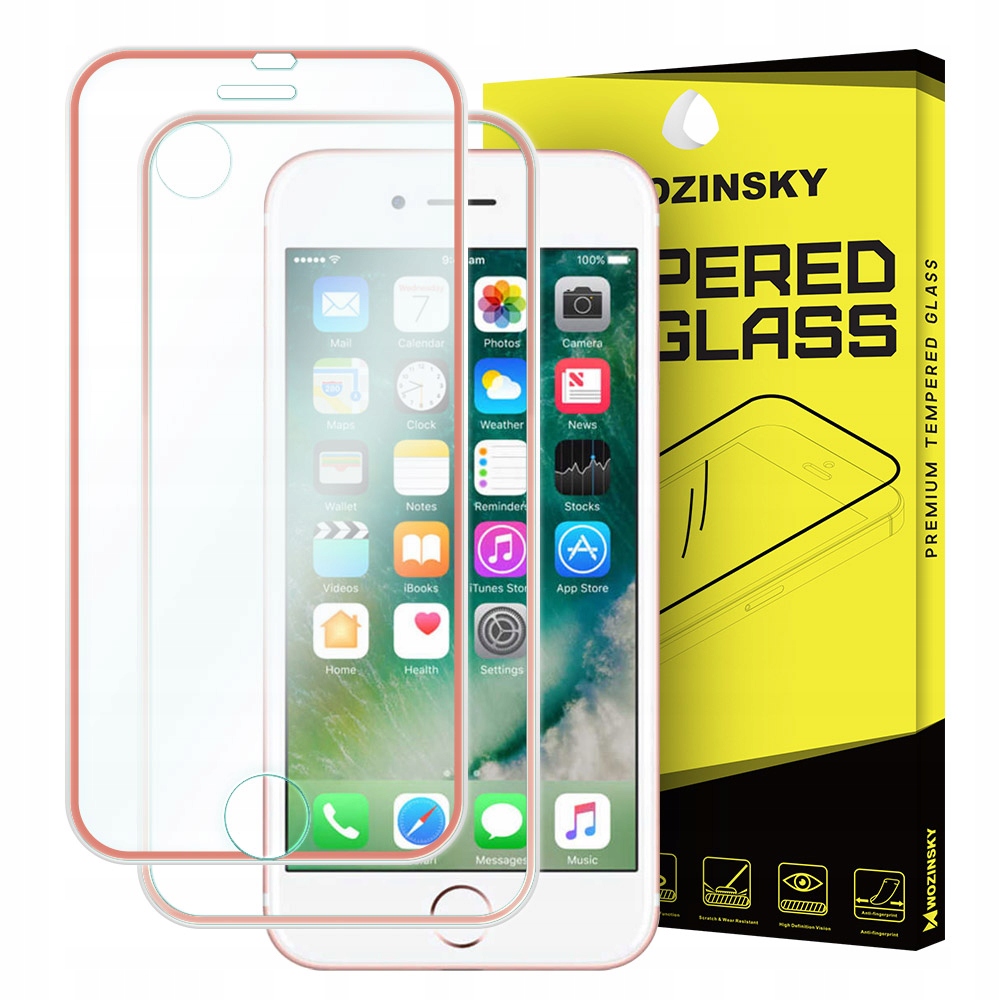 

Szkło Hartowane Wozinsky + tył iPhone 7/8 Różowe