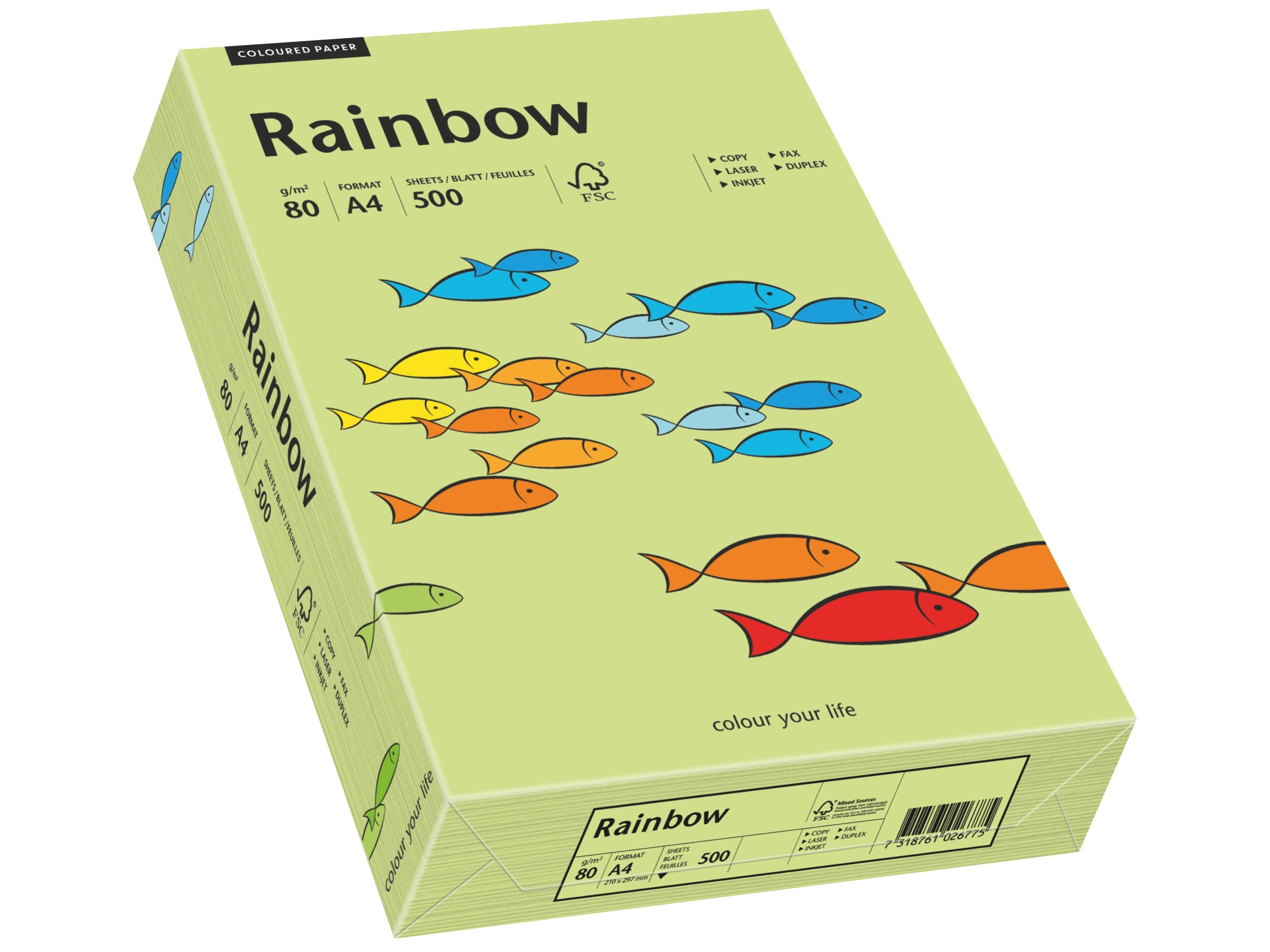 

Papier drukarki Rainbow A4 80g R74 jasno zielony