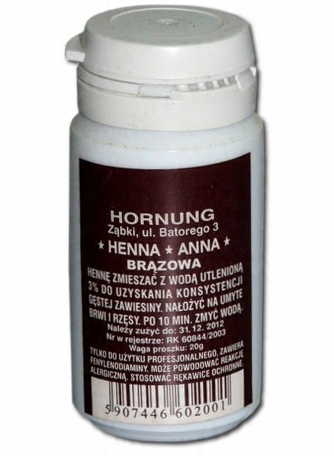 

Henna Anna 20g proszkowana Hornung Brązowa