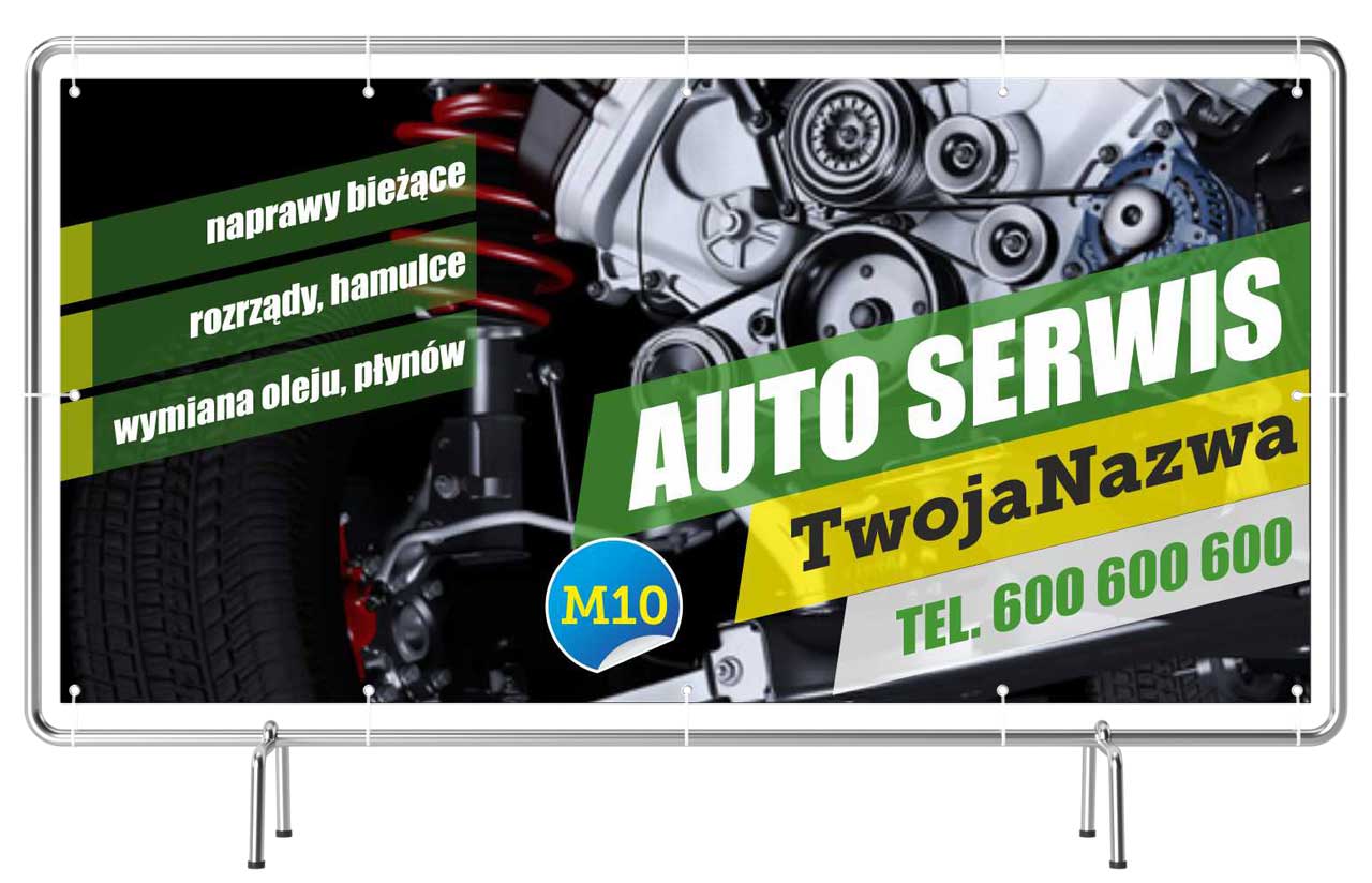 

Solidny Baner reklamowy 3x1m Auto Serwis Reklama