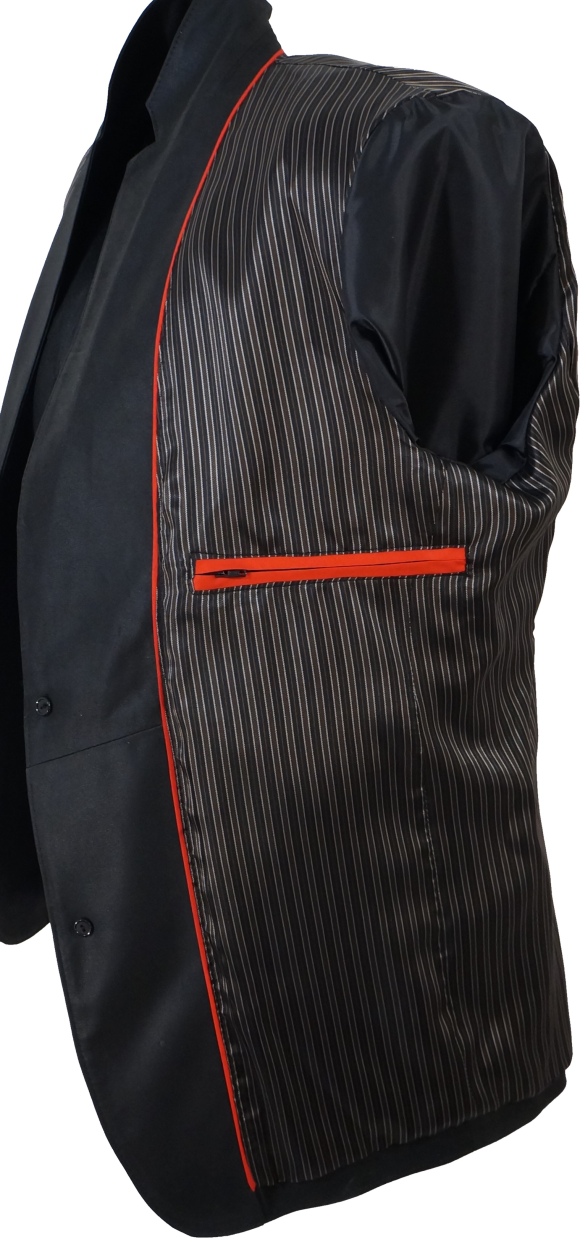 SKÓRZANA Marynarka MĘSKA 56 ELEGANCKA Czarna NOWA Fason regular