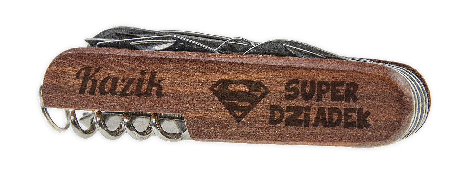 SCYZORYK SUPER DZIADEK Z IMIENIEM GRAWER PREZENT Liczba ostrzy 3
