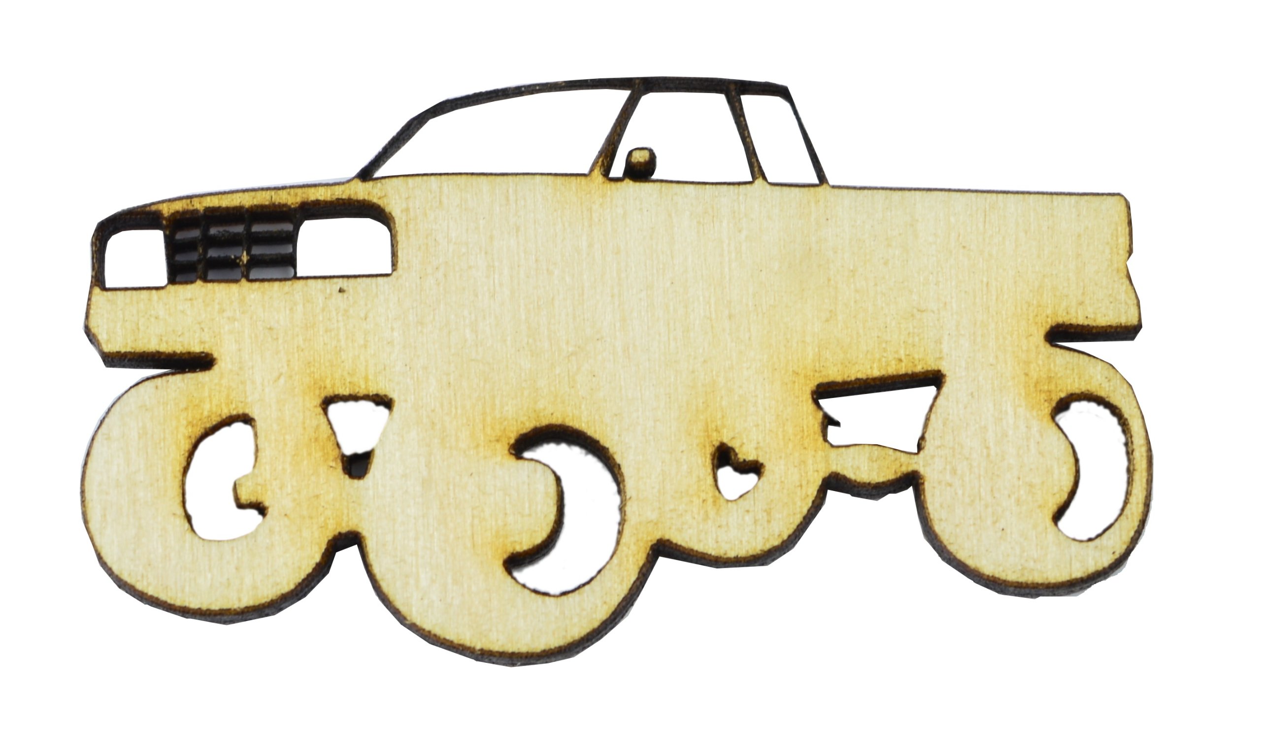 Drewniane scrapki Monster Truck 15cm decoupage