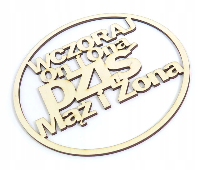 

Decoupage Wczoraj On i Ona Dziś Mąż i Żona OV95