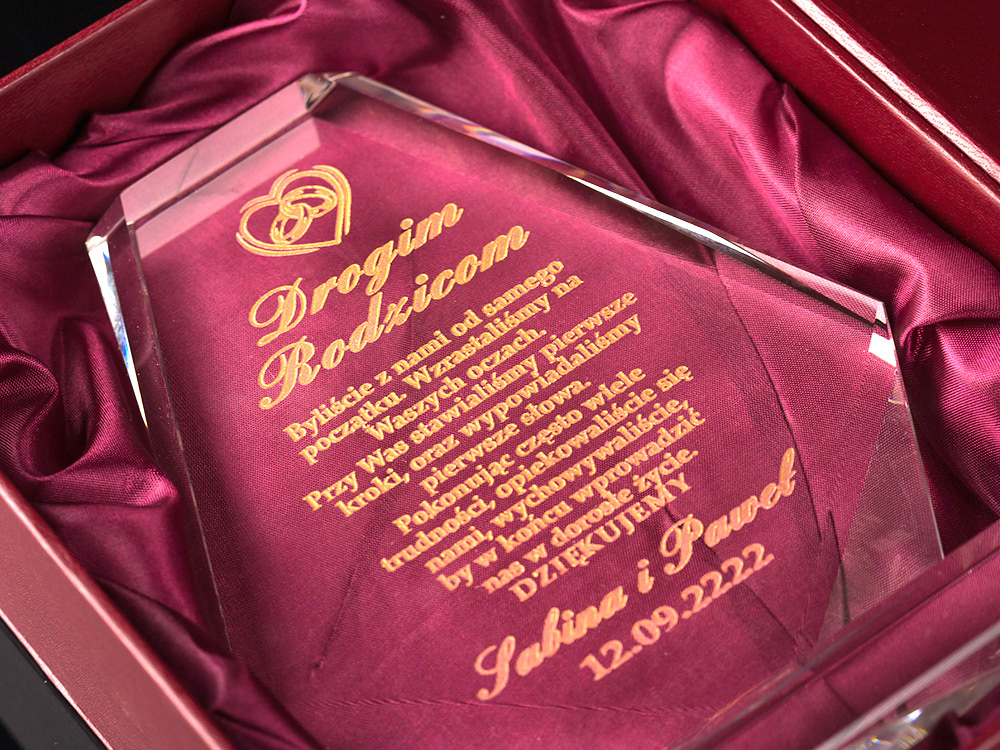 Prezent Ślub Urodziny Rocznica Podziękowanie ZŁOTO Marka inna