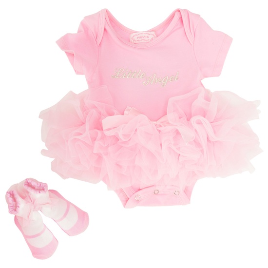 

Body Ze Spódniczką Tutu Skarpetki Little AngelN043