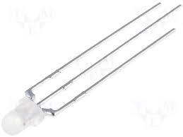 Dioda LED 3mm R/G wspólna katoda 10-20mcd x10szt