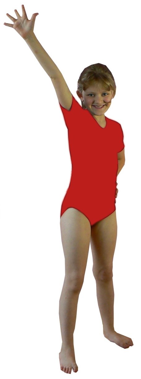 

6003_BODY Gimnastyczne rękaw kr rozm 146 red