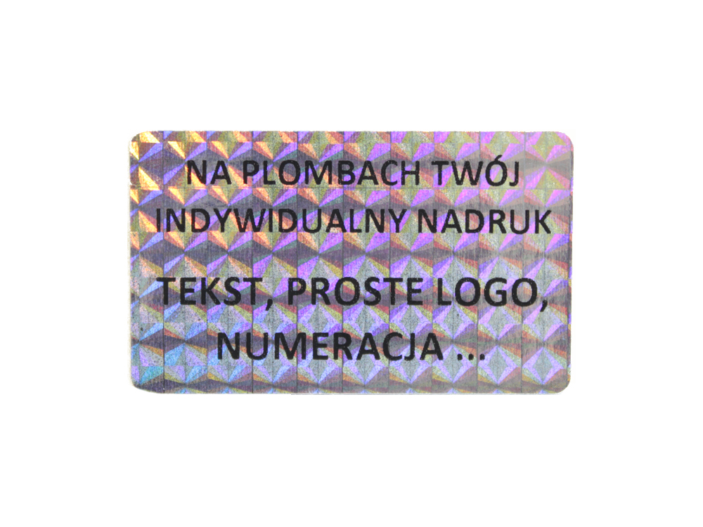 

Nowość ! Hologram Tetragon Sticker 50x30 250SZT