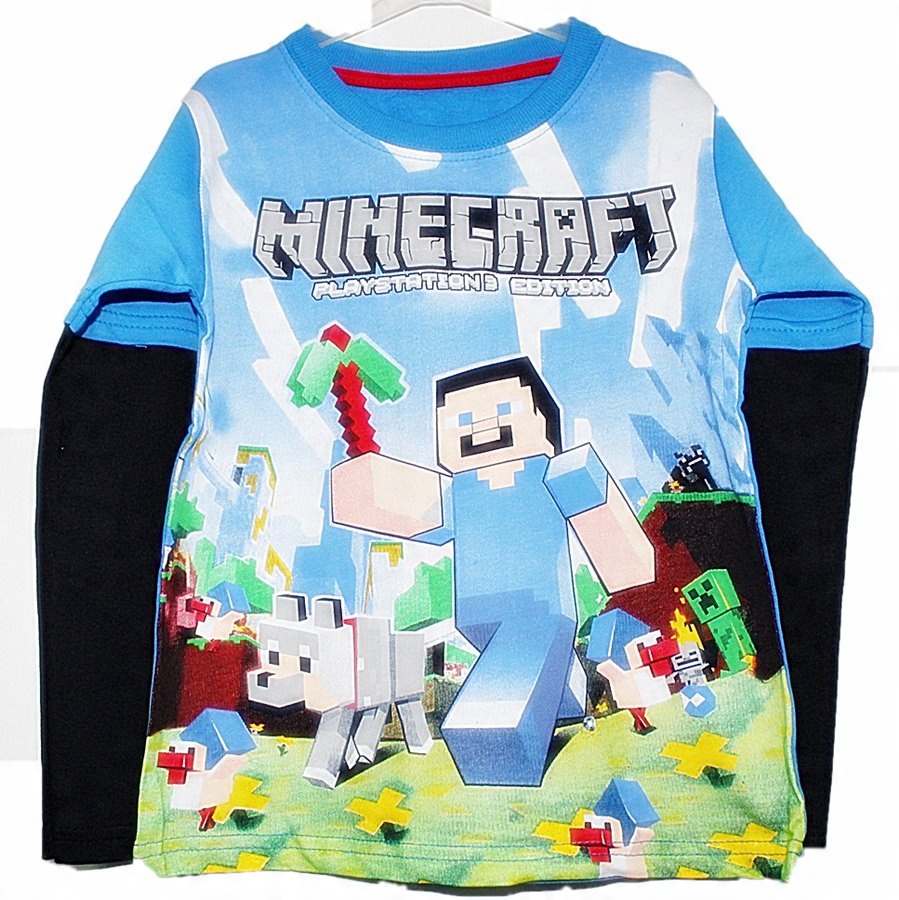

Bluzeczka z klockami ,napis minecraft - 3 l 98