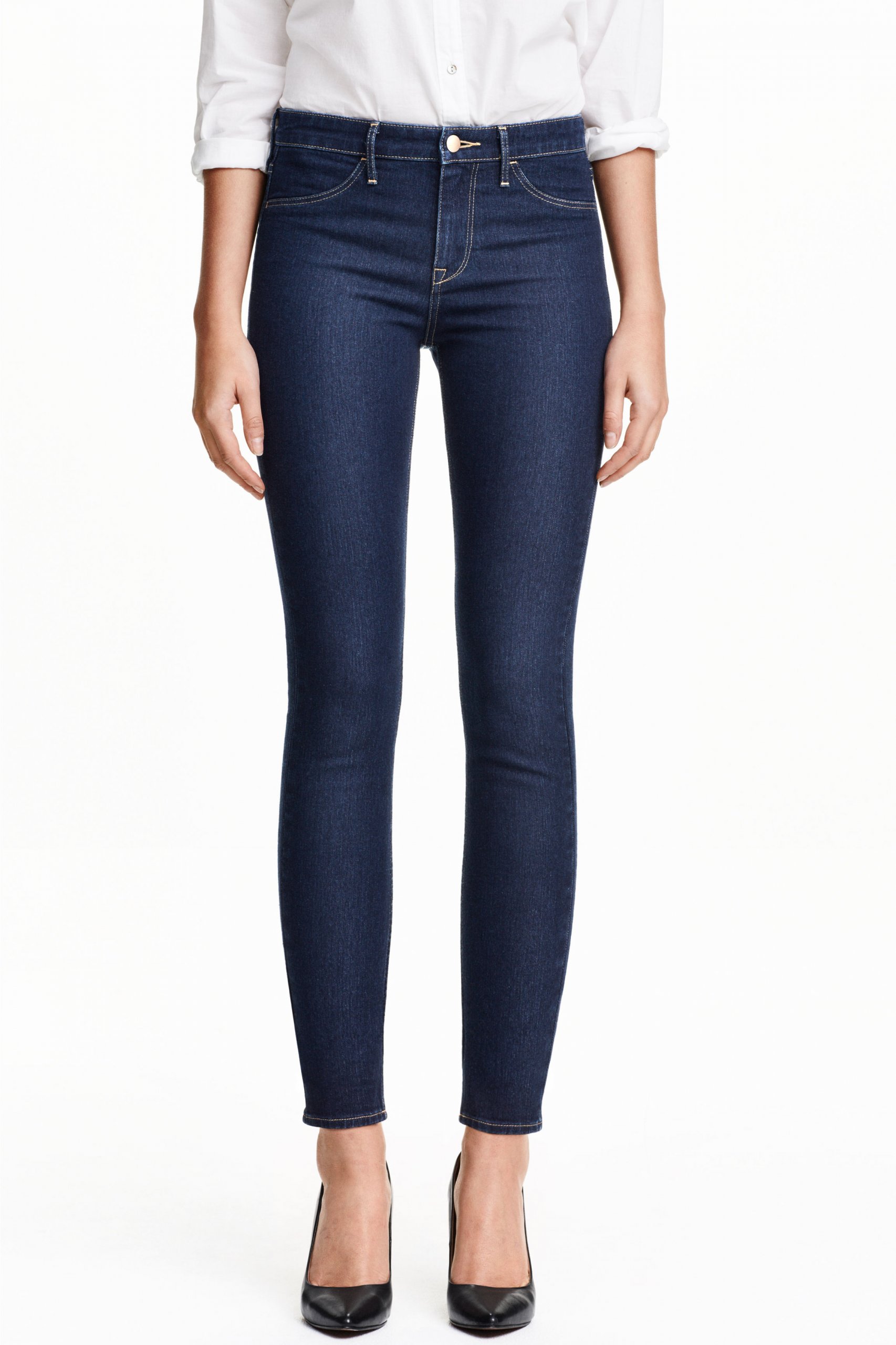 

H&m Slim Fit High Spodnie Ankle rurki W26 36 S