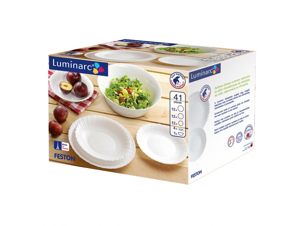 

10722 Luminarc Feston Zestaw Serwis Obiadowy 41 El