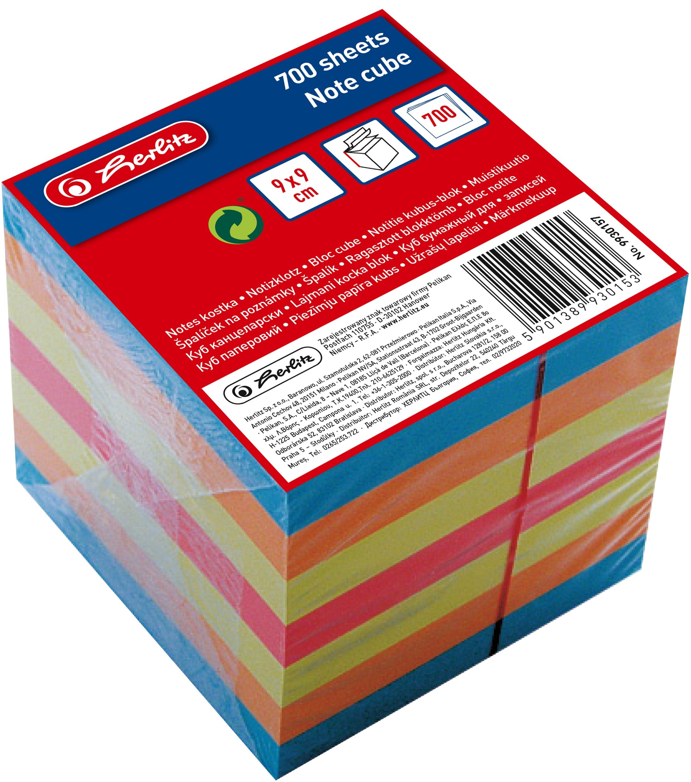 

Notes Kostka Herlitz x.book Big Kolor 9x9x9 700K