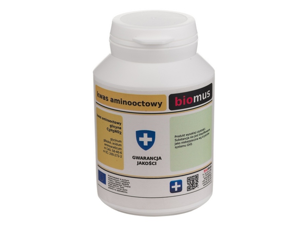 

Kwas Aminooctowy Glicyna czysty 100g Biomus