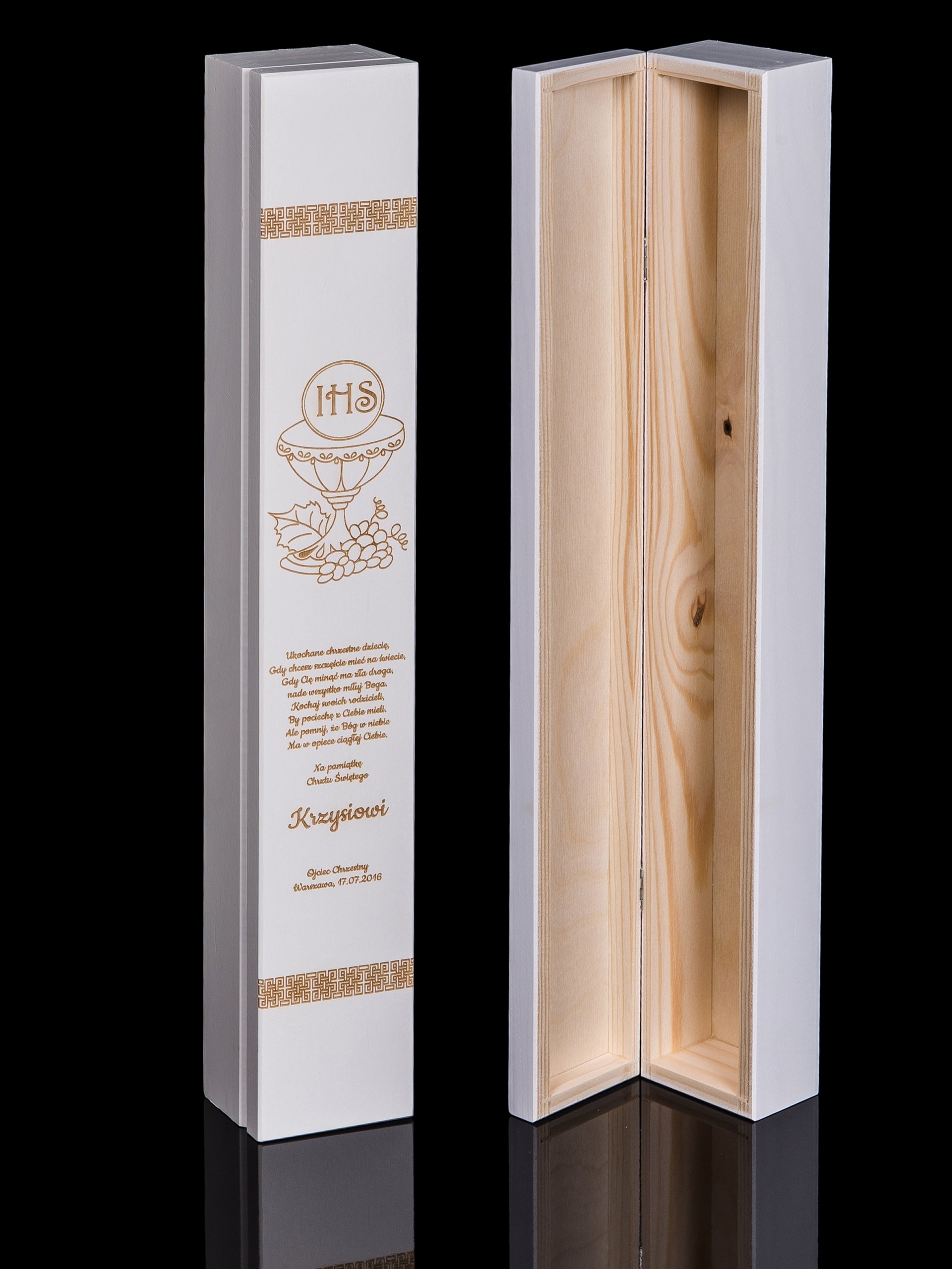 DREWNIANE PUDEKO NA WIEC GRAWER CHRZEST KOMUNIA Rodzaj inny