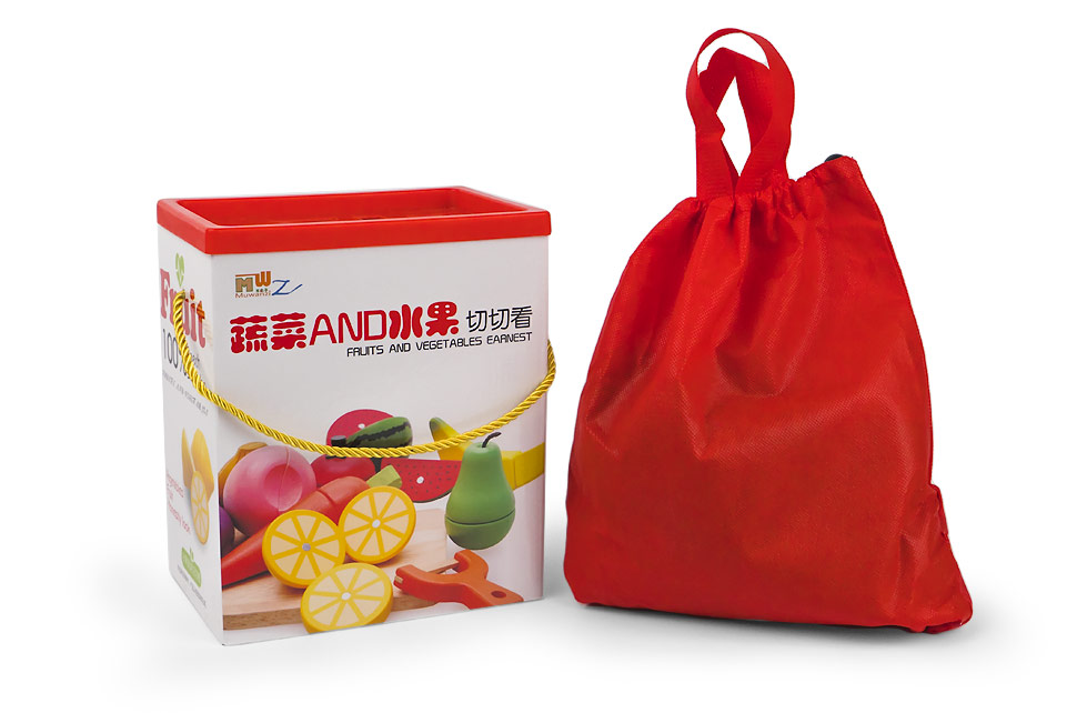 DREWNIANE KLOCKI MAGNETYCZNE OWOCE i WARZYWA DESKA Marka AIG