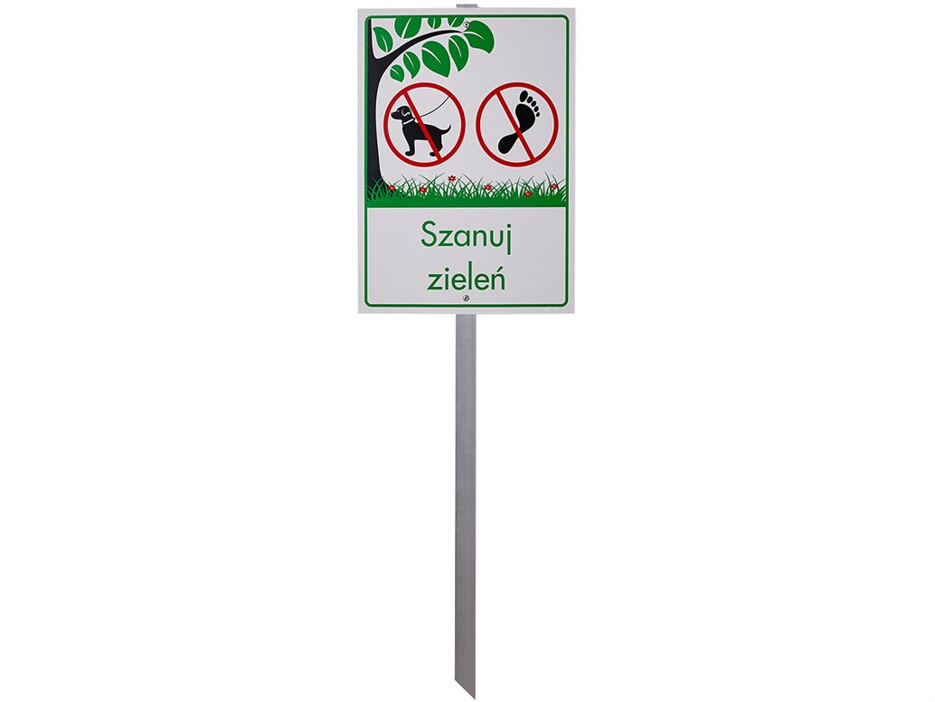 

Tabliczka Z Trzonkiem Szanuj Zieleń Sklep j1