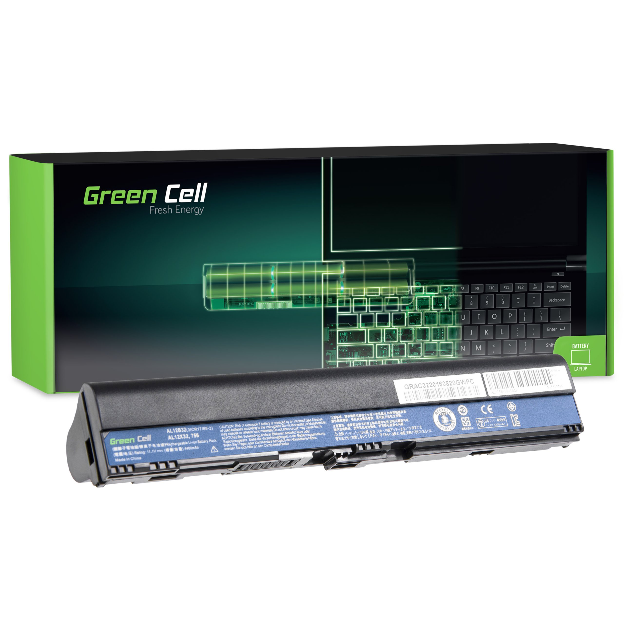 

Bateria AL12B32 AL12B72 do Acer Aspire One 725 756
