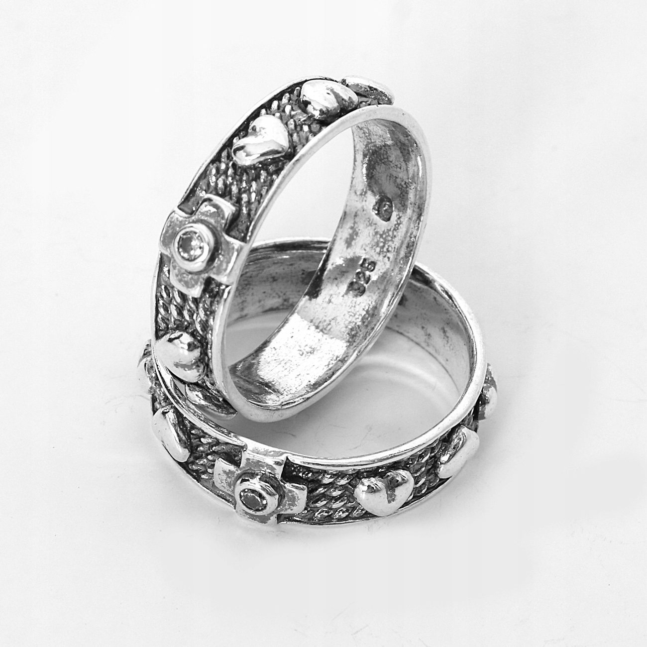 Różaniec na palec, obrączka srebro pr. 925 r. 11 Marka Inna marka