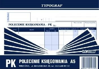 

Druk Pk Polecenie księgowania A5 02009 Typograf