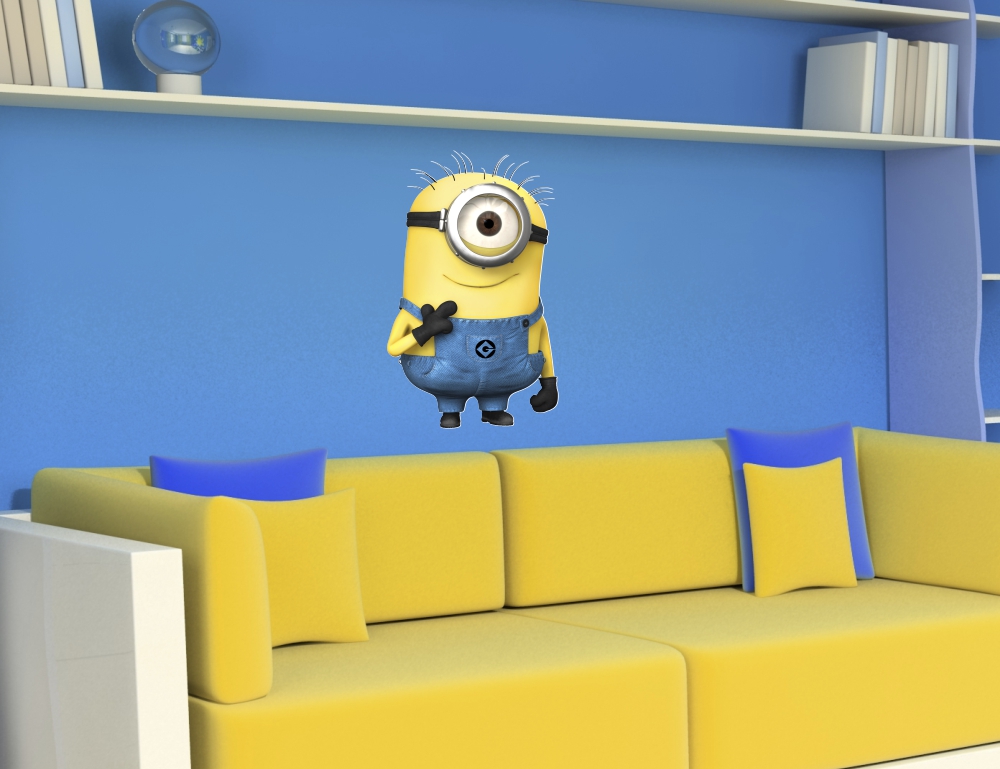 NAKLEJKI NA ŚCIANĘ ścienne MINIONKI 02 50x31 cm Marka inna