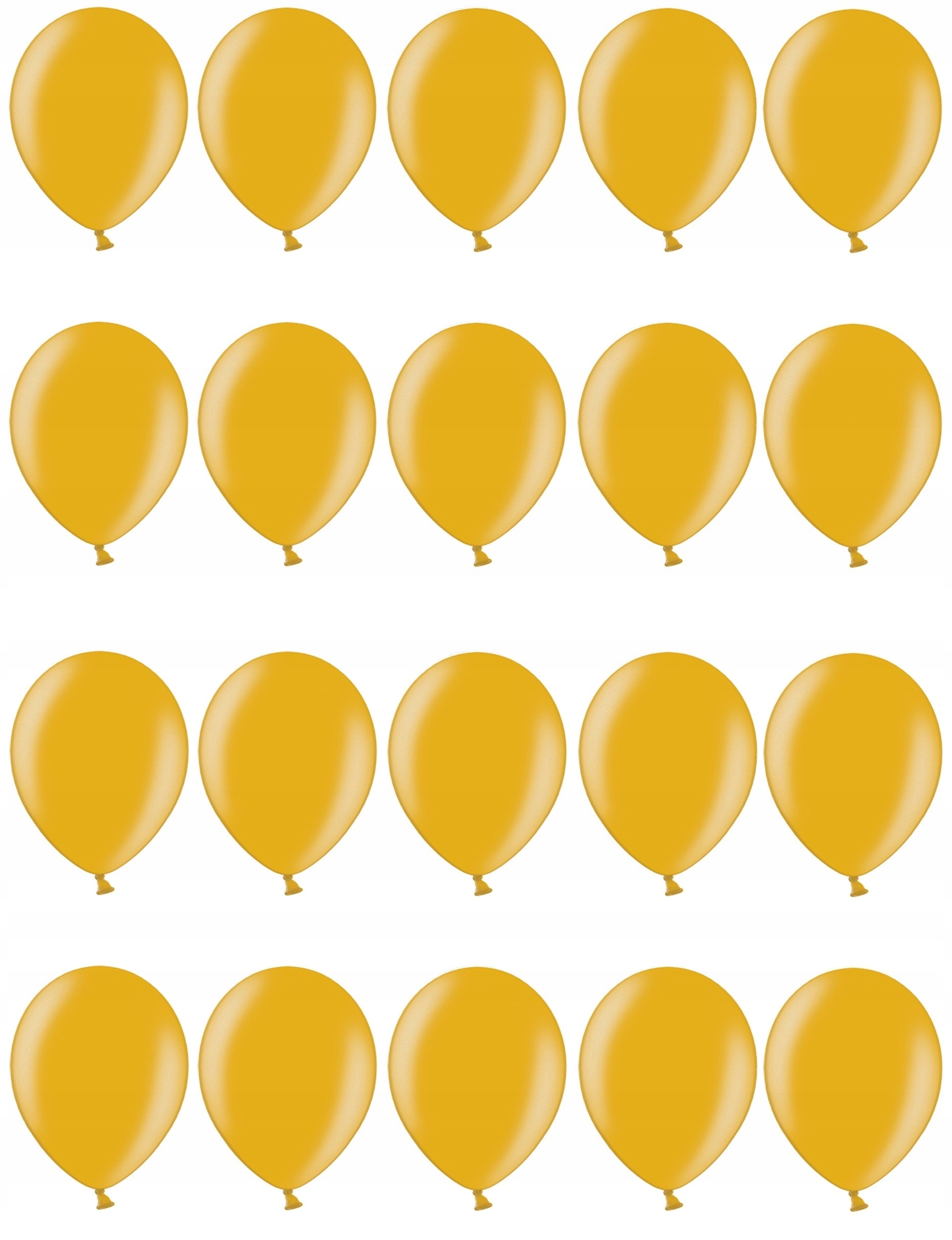 

Balony Złote 25cm Metaliczne 20szt ślub urodziny