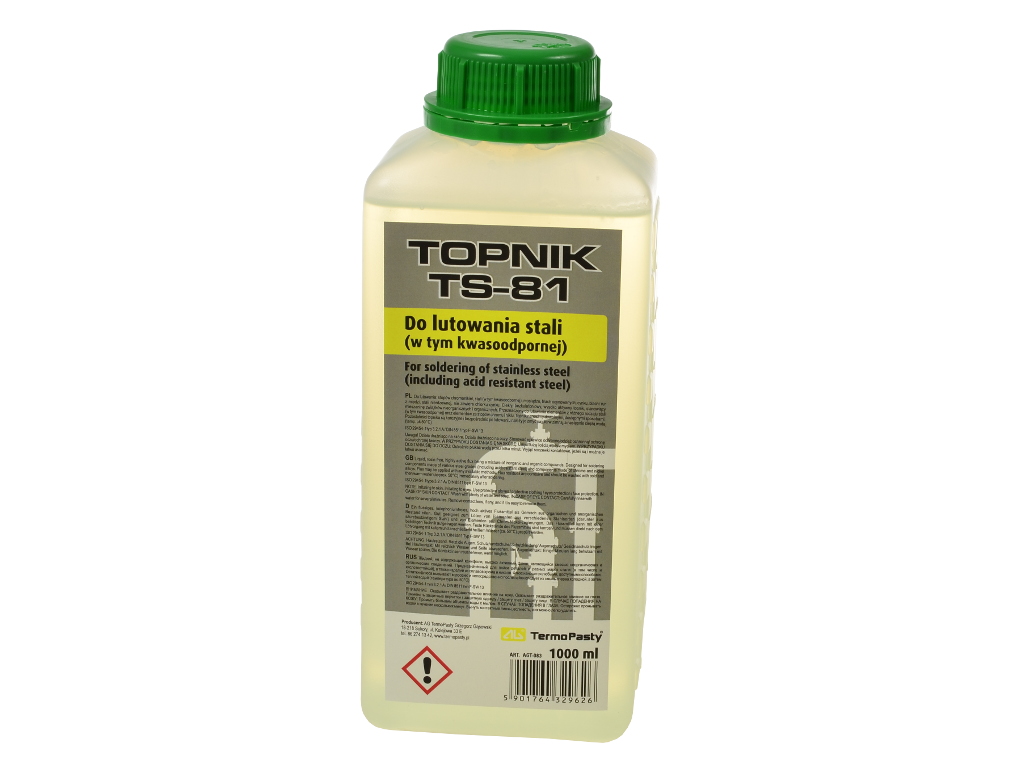 

Topnik TS81 do lutowania stali kwasoodpornej 1l