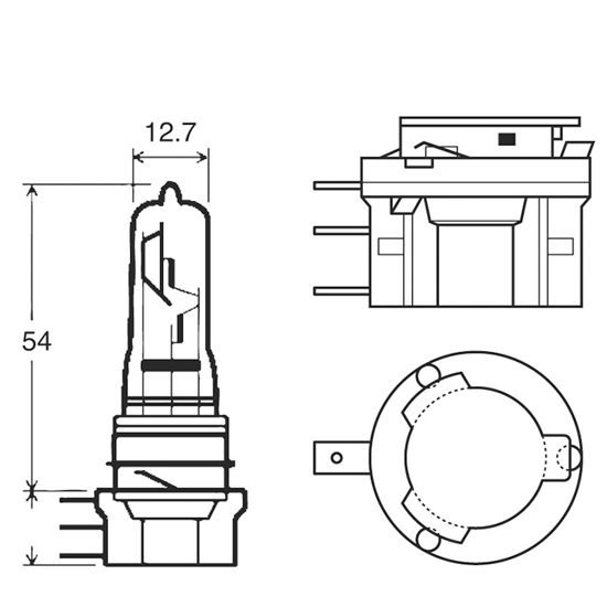 Żarówka H15 OSRAM PGJ23t-1 15/55W 12V Model 64176